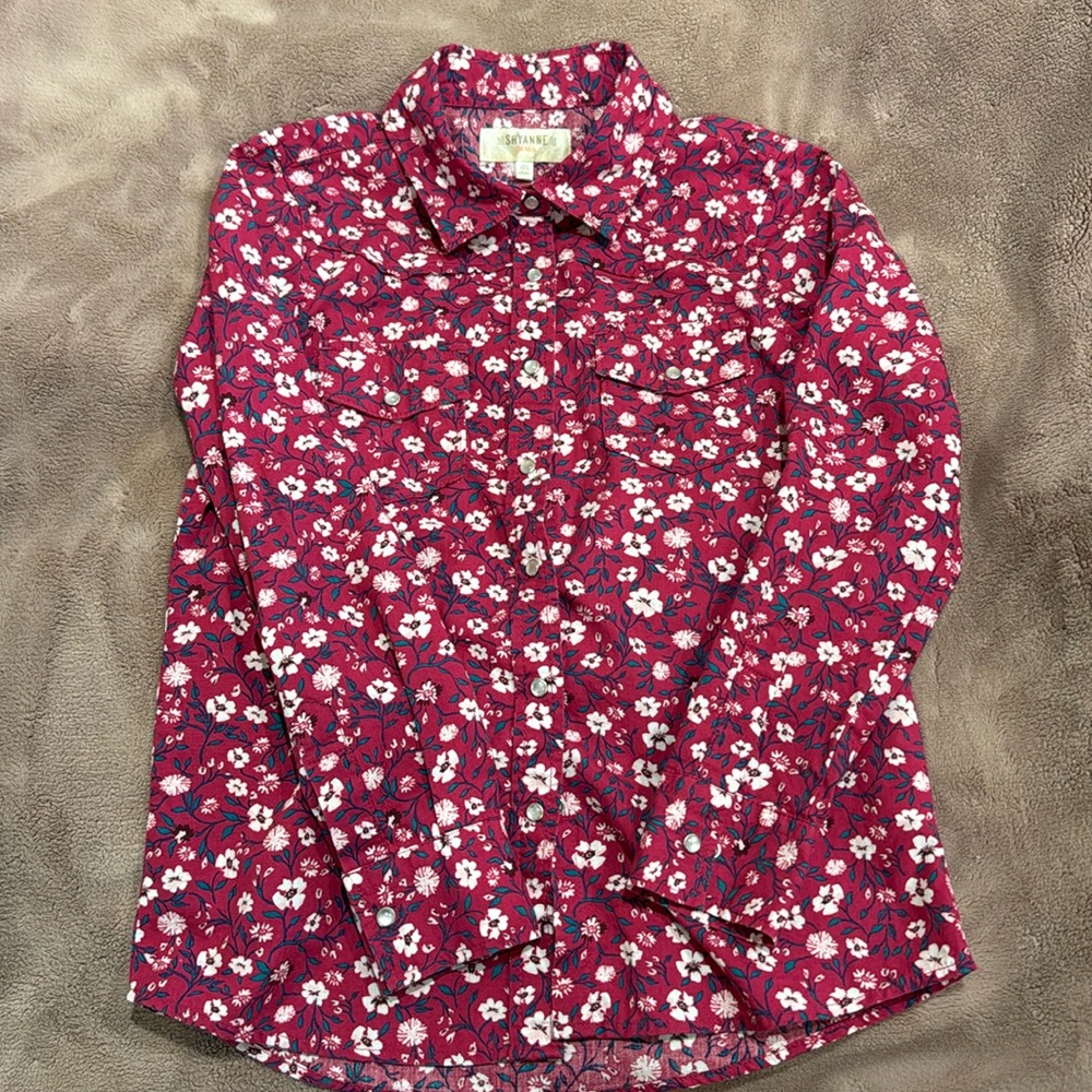 Girls Shyanne long sleeve pearl snap